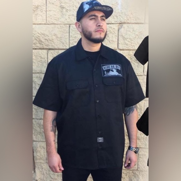 NWOT Ride or Die ROD Work Shirt - Bonnie & Clyde DIRTY MONEY - Picture 1 of 7